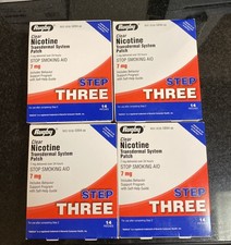 Rugby Clear Nicotine Transdermal System Patch Step 3 7mg - 4 Box s - 2026/01 EXP