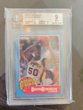 1990-91 Fleer Rookie Sensations David Robinson BGS 9 - Spurs