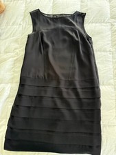 Black Ann Taylor Sheath Dress, Sleeveless, medium length