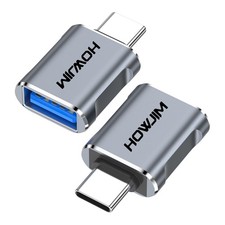 USB C to Adapter 2 Pack,10Gbps Data Transfer Fast Charging,USB C Gray 2P