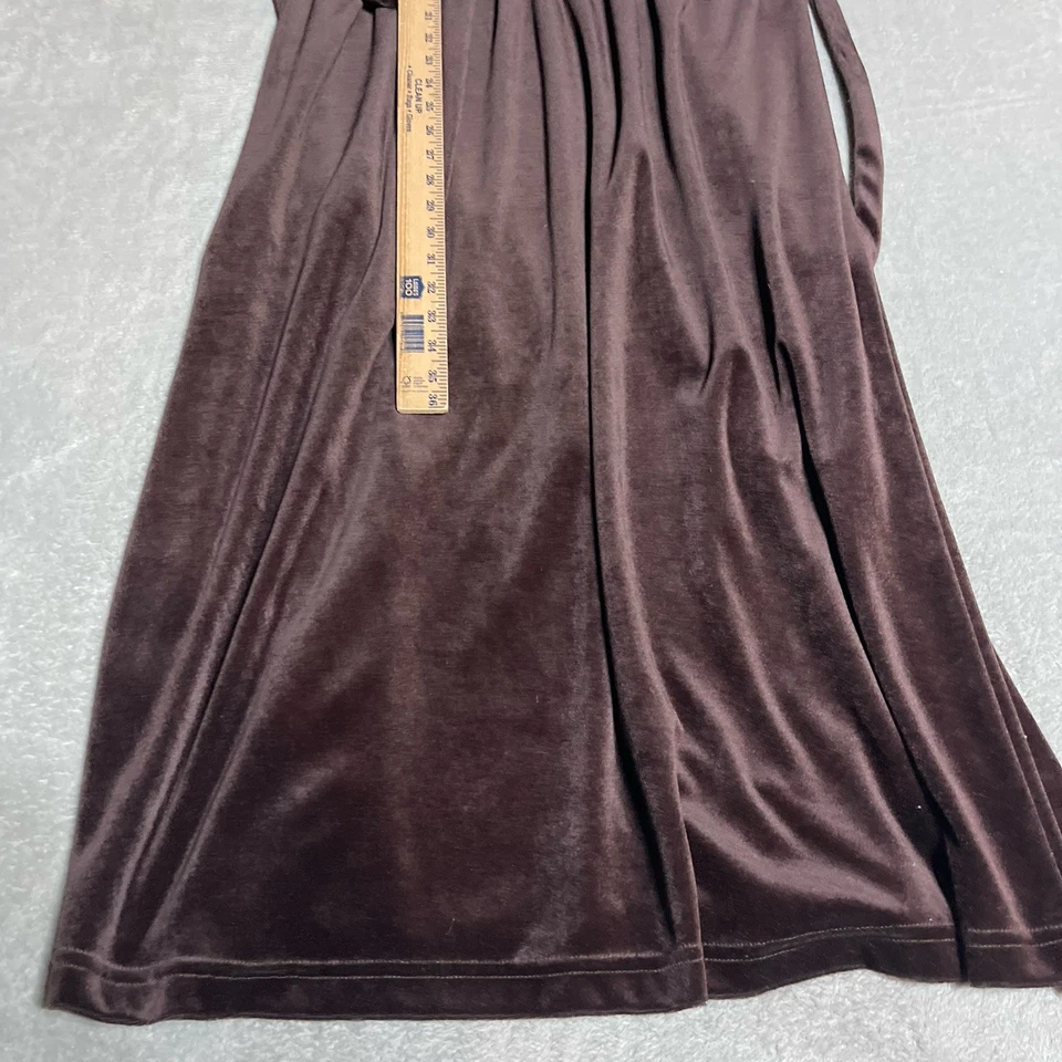 Vestido Vintage Studio Ease Para Mujer 14P Marrón Terciopelo Modesto Hada del Bosque Foto 2 de 4