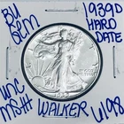 1939 D BU UNCIRCULATED WALKING LIBERTY SILVER HALFDOLLAR AUTHENTIC U.S.MINT 6198