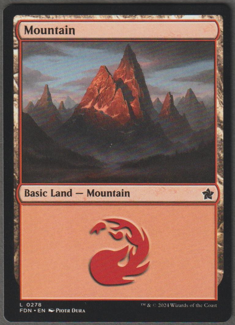Mountain (0278) 278 Land Foundations Magic: The Gathering Near Mint