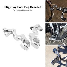 Kit de montaje de clavija cromada ajustable para carretera soporte de clavija para la mayoría de las motocicletas