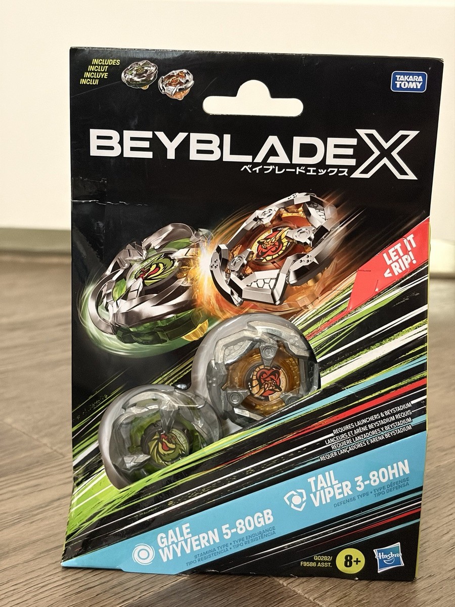 Beyblade X Gale Wyvern 5-80GB vs Tail Viper 3-80HN Dual Pack Set