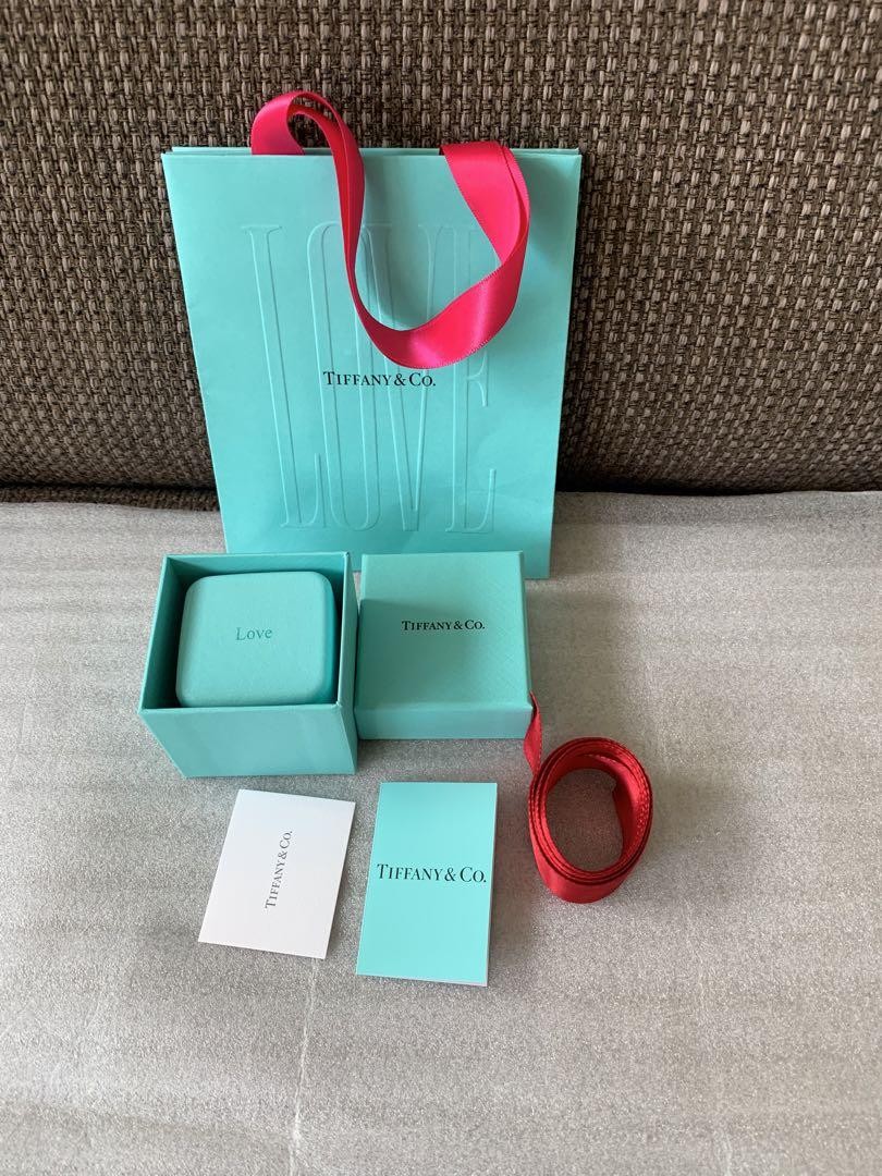 Limited edition Tiffany jewelry box for rings with love ribbon design mzmr A