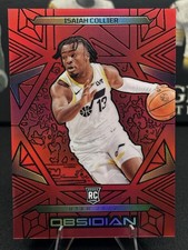 Isaiah Collier 2024-25 Panini Obsidian Electric Etch Red Flood RC #162