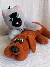 Vtg TLC 80s Tonka Pound Puppies Pound Purries Large 18" Big Stuffed Animal Lot