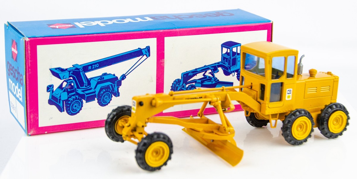 gescha Caterpillar CAT 12F Grader ミニカー Vintage Gescha Model 3061 Diecast Caterpillar CAT 12F Grader