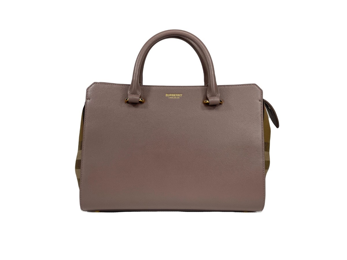 トートバッグ BURBERRY BANWELL TOTE BAG Burberry Small Banwell Leather Tote Bag Purse | eBay