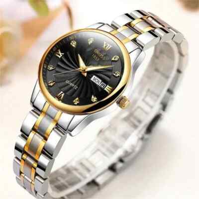 Luxury Rhinestone Accented Quartz Watch Automatic Movement Luminous Women  Gift