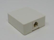 Standard Phone Wall Jack RJ-11 Single Port Surface Mount
