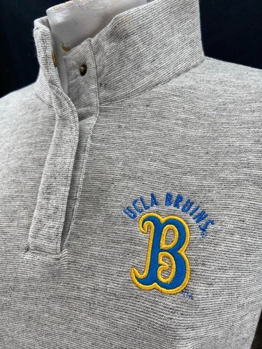 NEW UCLA Bruins Gear For Sports LS Grey 1/4 Snap Button Sweatshirt Women's M - Picture 2 of 8