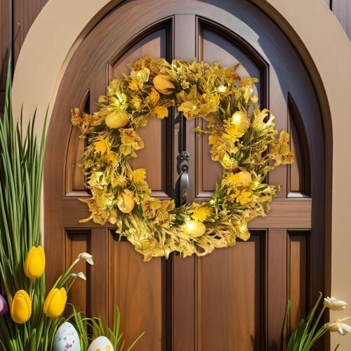 Easter Egg Wreath Front Door Spring Door Wreath for Garden Holiday Decor UIK - Picture 1 of 13
