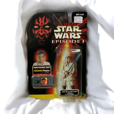 Star Wars Episode 1 Obi Wan Kenobi Jedi Duel Actionfigur Talking CommTech