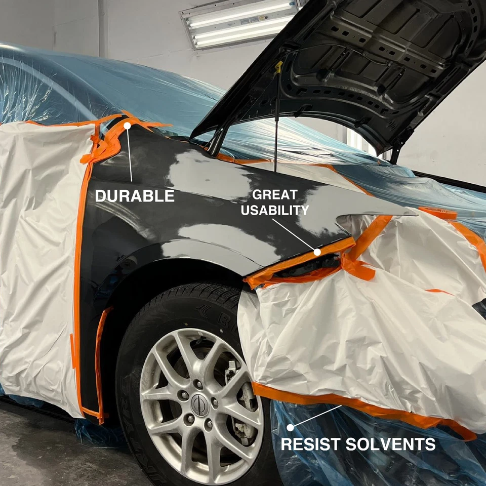 LAUCO Orange Automotive Refinishing Masking Tape, Moisture UV and Heat Resistant - Image 4 of 4