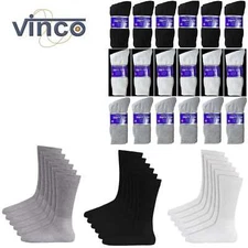 Wholesale Bulk Lots Men Diabetic Crew Socks Health Circulatory Cotton Size 9-15