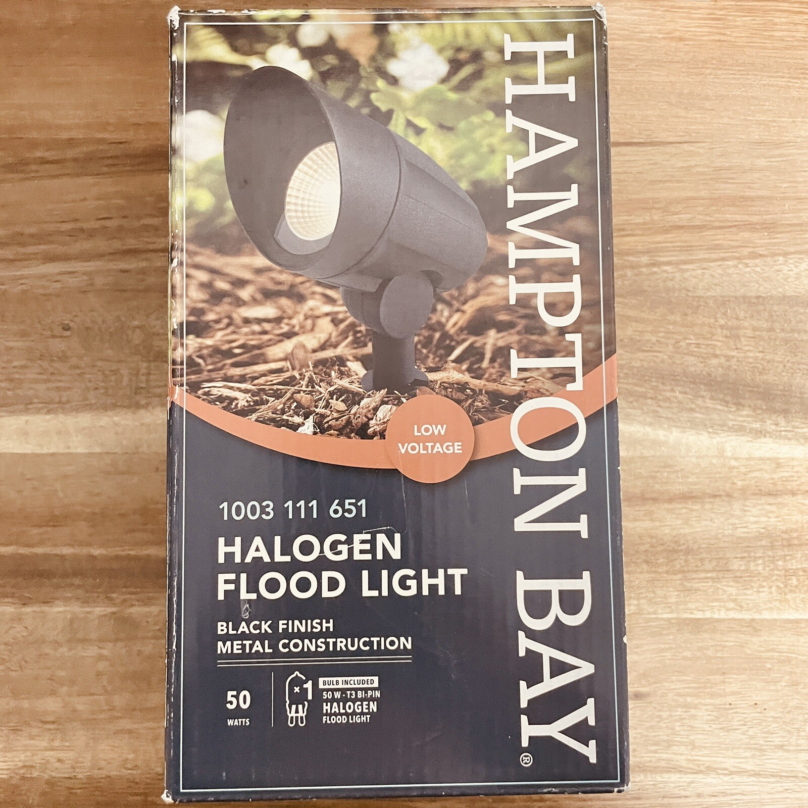 Hampton Bay 50W Black Low Voltage Outdoor Halogen Landscape Flood Lights