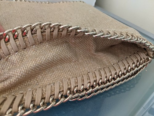 WITCHERY LADIES SHOULDER/ CROSSBODY CANVAS BAG METAL CHAIN SIZE 23X22X9CM - Picture 6 of 8