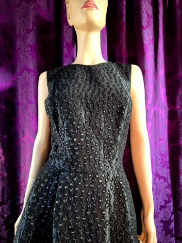 Jason Wu Resort Collection 2013 Little Black & Silver Fit & Flare Dress Sz US10 - Picture 3 of 9