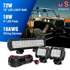 Nilight 12 Inch 72w Combo Led Light Bar 2 X 18w Flood Off-road Lights Free Kit Nilight 12 Inch 72w Combo Led Light Bar 2 X 18w Flood Off-road Lights Free Kit