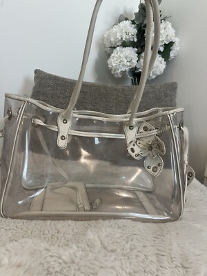 MIU MIU Clear PVC White Clear Large Tote Bag AUTHENTIC | eBay