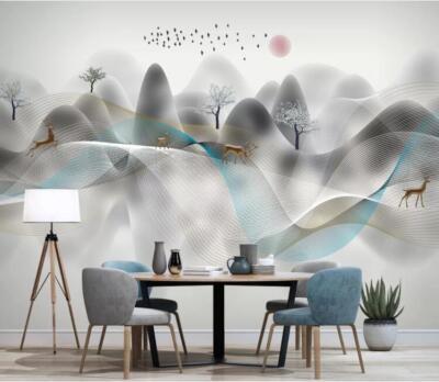 3D Grau Welle H376 Tapete Wandbild Selbstklebend Abnehmbare Aufkleber Sinsin