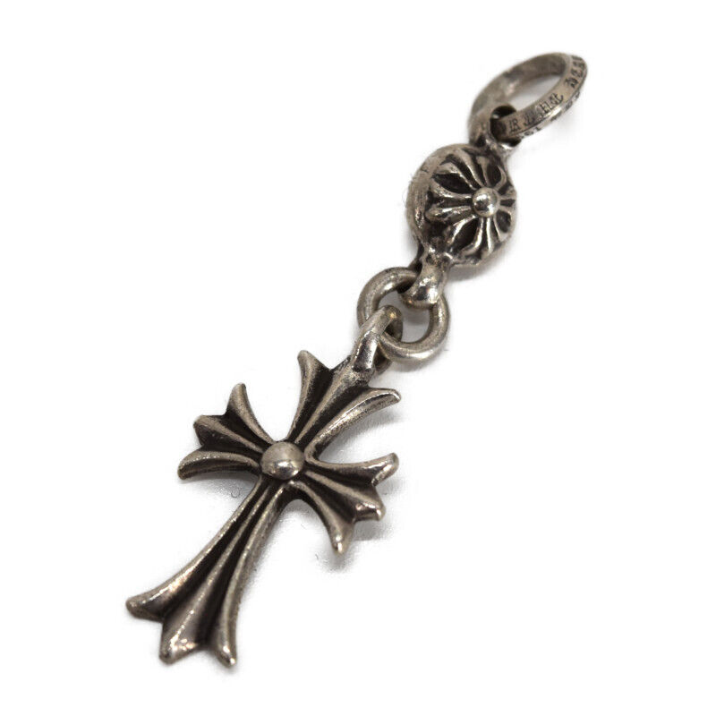 Chrome Hearts 1 Ball Tiny Ch Cross Charm Top Silver 925 Mens Chrome Hearts 1 Ball Tiny Ch Cross Charm Top Silver 925 Mens