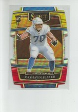 2021 Select Prizm Red and Yellow Die Cut #86 Rashawn Slater
