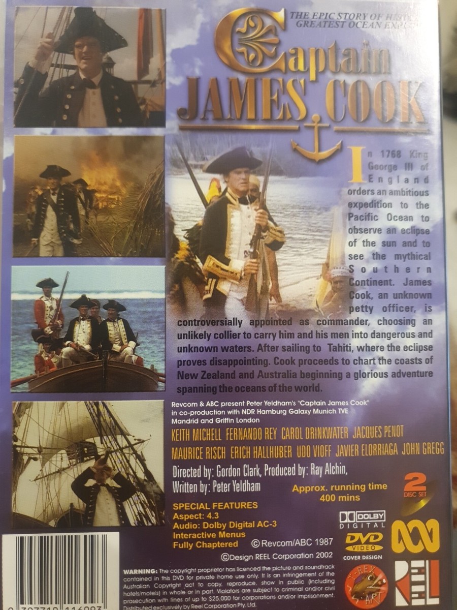 CAPTAIN JAMES COOK DVD AUSTRALIAN ABC TV CULT MINI-SERIES SHOW