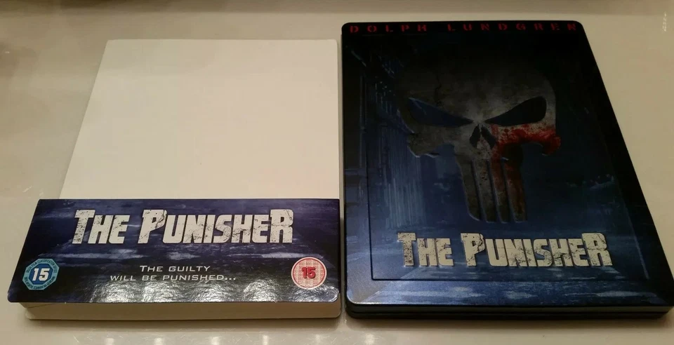 Каратель 1989 тисненый STEELBOOK (Blu-ray Великобритании) Дольф Лундгрен регион B заблокирован - Изображение 4 из 4