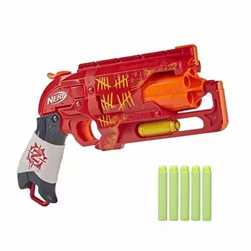 Nerf Zombie Strike Hammershot Blaster with 5 Nerf Zombie Strike Darts 