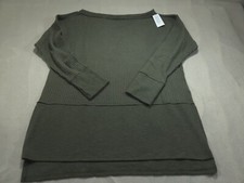 NEW American Eagle Outfitters Sweater Womens Medium Green Stretch Thumbhole