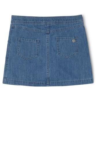 Girls Eves Sister Denim Skirt Festival Kids Blue Floral Flower Summer - Picture 3 of 5