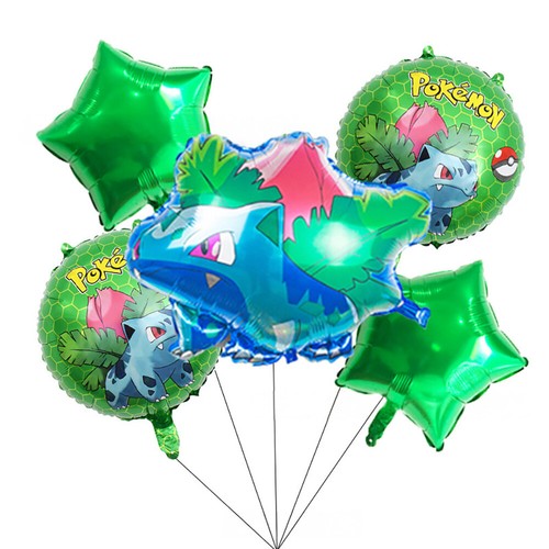 5PCS Pokemon Pikachu Charmander Foil Balloon Set Kids Party Decorations Supplies - Picture 10 of 15