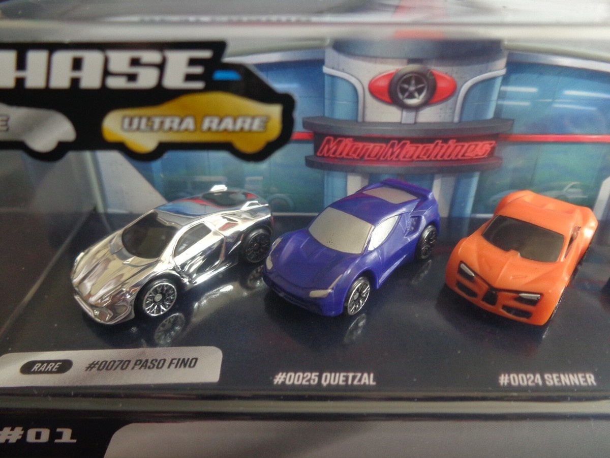 MICRO MACHINES SUPERCARS DEALERSHIP SET CHROME CHASE SERIES 1