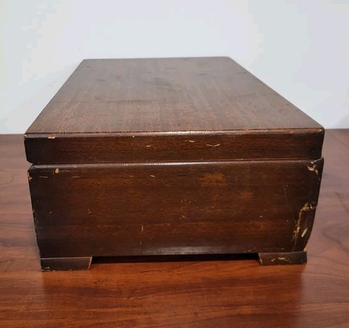 Rogers Bros 1847. Cofre de almacenamiento de madera solo con cajón DE COLECCIÓN 17x11x6 pulgadas - Imagen 7 de 13
