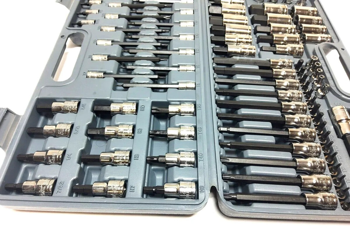 Snap-on B/P 87Pc TORX Hex Bit Socket Driver Set 1/4