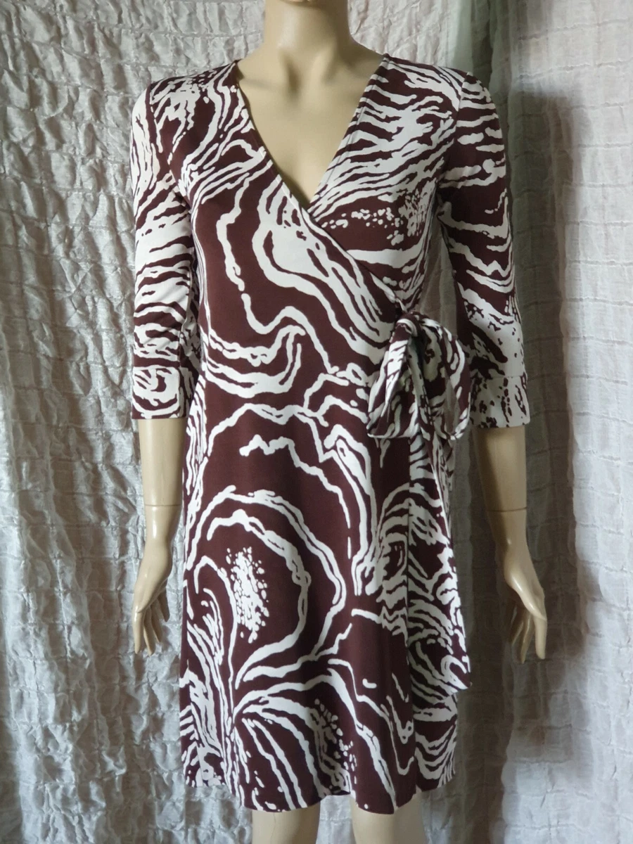 Diane Von Furstenberg DVF Vintage Julian wrap silk dress size 6