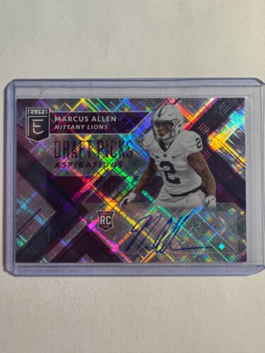 K308.294 - 2018 Elite Draft Picks Auto Aspirations Purple #247 Marcus Allen #/99