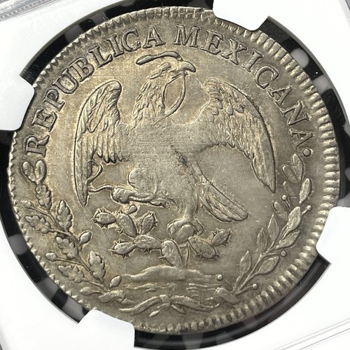 1839-Mo ML Mexico 8 Reales NGC AU58 Lot#G7489 Large Silver Coin! - Picture 3 of 3