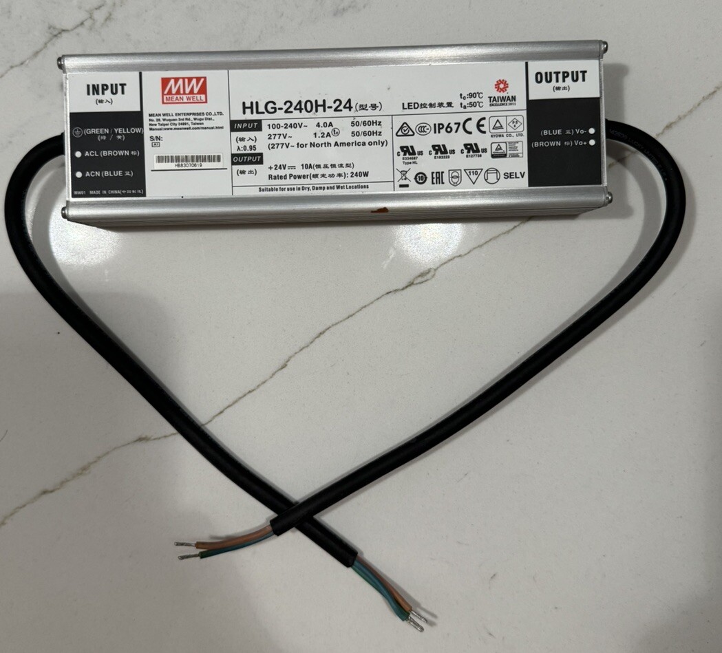 Mean Well HLG-240H-24B AC-DC Single Output LED Driver - Silver for sale ...