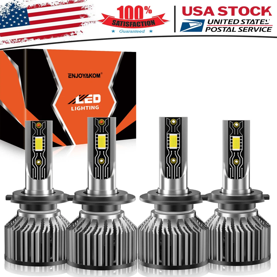 6500K Bombillas LED Blanco Hi Lo Beam Para Mercedes-Benz C63 AMG S 2015-2019 Foto 2 de 4