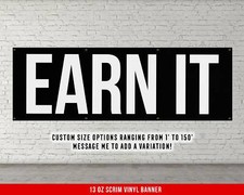 Motivational Weightlifting Banner - Inspirational Home Gym Wall Art