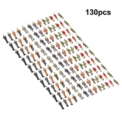 Create Realistic Streetscapes with 130 Mixed Color O Scale Painted Figures