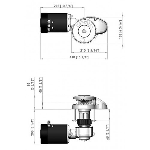 Molinete de cadena de cuerda vertical Maxwell RC8812V - Imagen 4 de 6