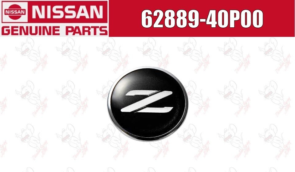 【k♡】 NISSAN Genuine 300ZX Z32 Black & Silver Z Front Emblem 62889