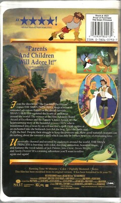 The Swan Princess VHS 1995 Jack Palance John Cleese Steven Wright