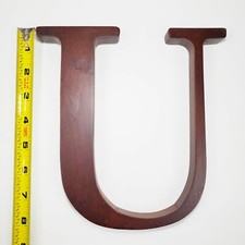 Discontinued 8" Pottery Barn Kids Wood Letter U Espresso Brown Wall Art
