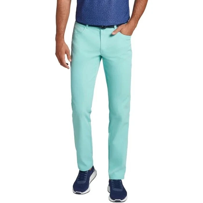 Peter Millar eb66 Perfromance Five-Pocket Golf Pants - Willow Mist NWT $149  MSRP